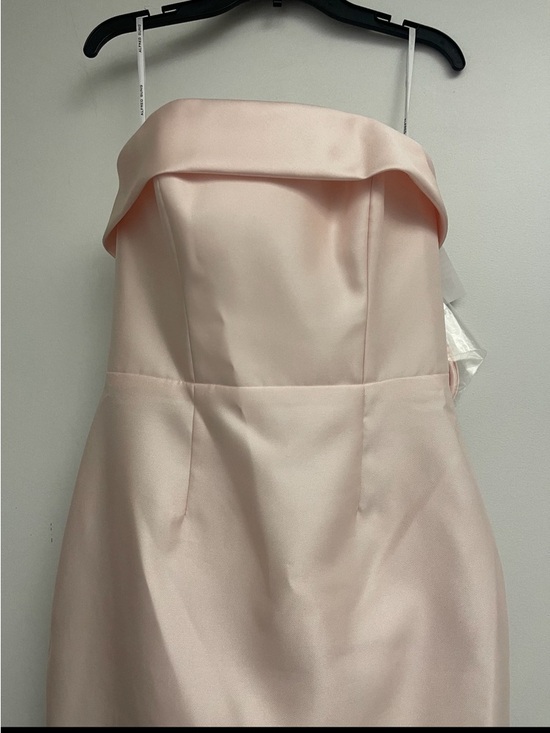 Strapless Satin Maxi Dress in Blush Pink - Picture 5 of 10